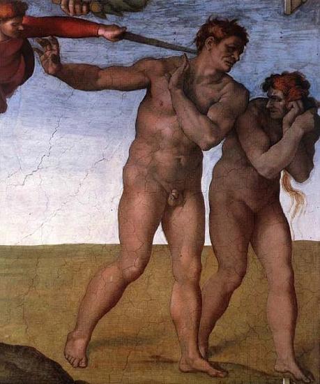 Michelangelo Buonarroti Expulsion from Garden of Eden Spain oil painting art
